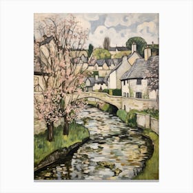 Bibury (Gloucestershire) Painting 8 Canvas Print