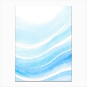 Blue Ocean Wave Watercolor Vertical Composition 40 Canvas Print
