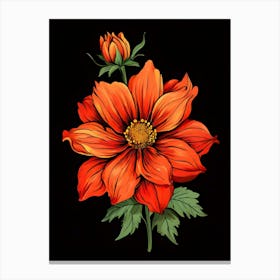 Dahlia Flower 10 Canvas Print