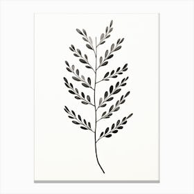 Minimal Leaves 2 Canvas Print