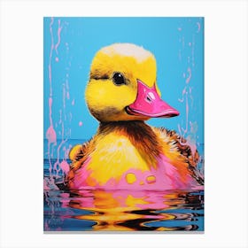 Duckling Pop Art 2 Canvas Print