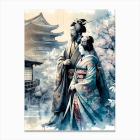 Japan Traditional Geisha Illustration By Ad 151 Canvas Print