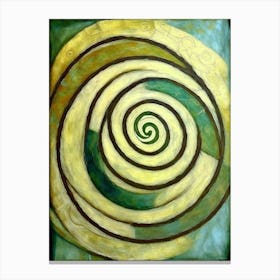 Celtic Spiral Symbol Abstract Painting Canvas Print