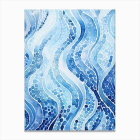 Watercolor Wavy Pattern Canvas Print