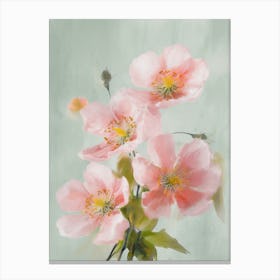 Apple Blossom Flowers Acrylic Pastel Colours 3 Canvas Print