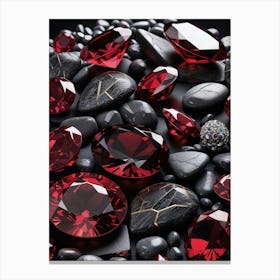 Ruby Radiance Gemstones Canvas Print