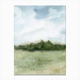 Forest Edge Watercolour Landscape Canvas Print