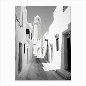 Hammamet, Tunisia, Black And White Photography 3 Canvas Print