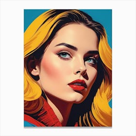 Woman Portrait In The Style Of Pop Art (2) Canvas Print