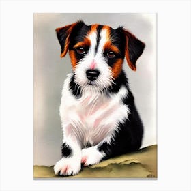 Parson Russell Terrier 3 Watercolour dog Canvas Print