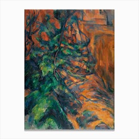 Rocks And Branches, Paul Cézanne Canvas Print