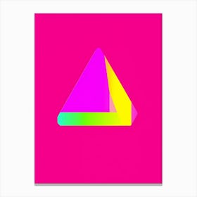 Triangle On Pink Background Leinwandbild