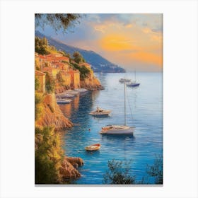 Sunset At The Seaside Canvas Print