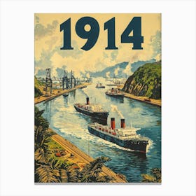 Aihrgdesign A Vintage Poster Celebrating The Opening Of The P 8fda0a1b 1560 46bf B16f 7e386c032b0f 1 Canvas Print