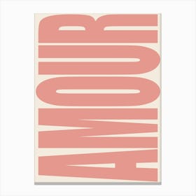 Amour - Pink Canvas Print