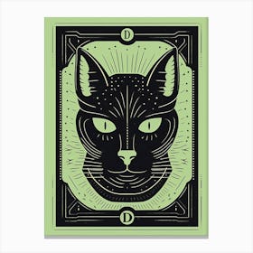 The Devil, Black Cat Tarot Card 1 Canvas Print