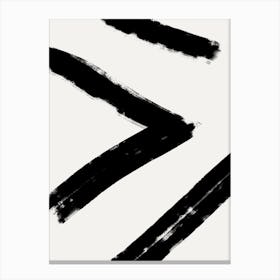 Black Brushstrokes Canvas Print