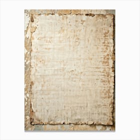 Ancient Weathered Sheet Of Old Canvas Resting On A Vintage Wall Clean And Empty With A Seamless P (3) Canvas Print