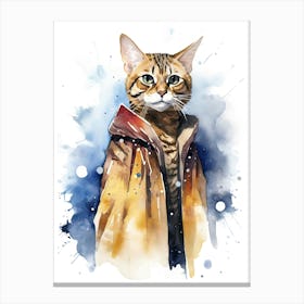 Bengal Cat As A Jedi 1 Canvas Print