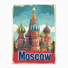 Aihrgdesign A Vintage Travel Poster Of Moscow 5 Canvas Print