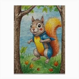 Squirrel In The Forest 1 Canvas Print