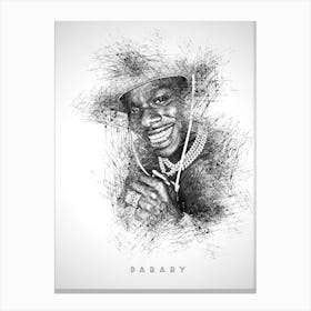 Dababy Rapper Sketch Canvas Print