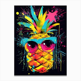 Pineapple Palette: Fruit Fusion in Street Art Canvas Print