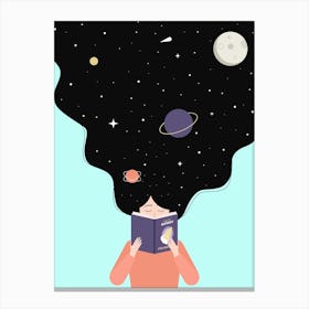 Infinity - Girl Reading Canvas Print