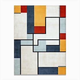 Jazzed-Up Juxtaposition: Abstract Geometry Unleashed Canvas Print