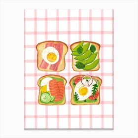 Breakfast Toasts Poster Canvas Print