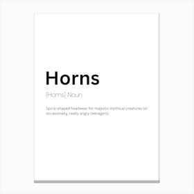 Horns Definition Meaning Canvas Print