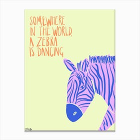 Dancing Zebra Canvas Print