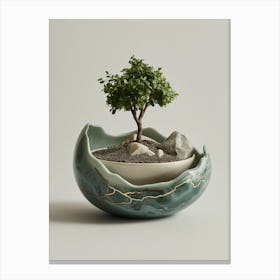 Tree In A Bowl Canvas Print