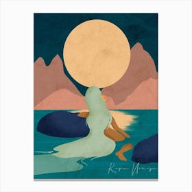 Aquarius Full Moon Canvas Print