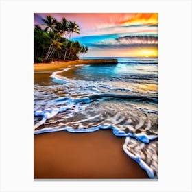 Sunset On The Beach 6 Canvas Print