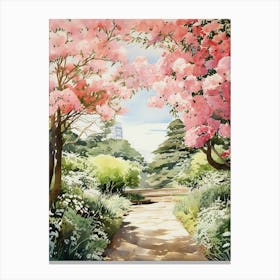 Brooklyn Botanic Garden Usa Watercolour 2 Canvas Print