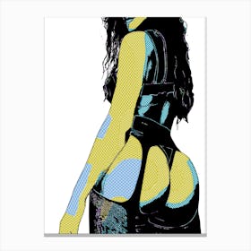 Abstract Geometric Sexy Woman (84) Canvas Print