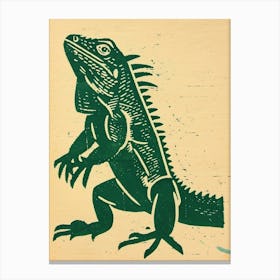 Iguana Bold Block 6 Canvas Print