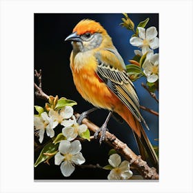 Bird On A Branch 1 Canvas Print