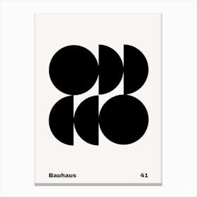 Geometric Bauhaus Poster B&W 41 Canvas Print