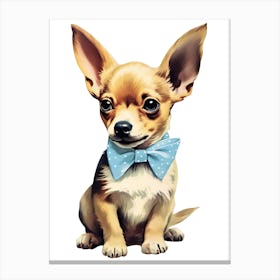 Vintage Puppy Chihuahua Dog Kitsch Canvas Print