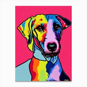 Bedlington Terrier Andy Warhol Style dog Canvas Print