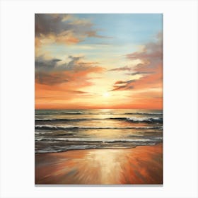 Sunset On The Beach 1 Canvas Print