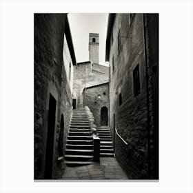 Volterra, Italy,  Black And White Analogue Photography  4 Canvas Print