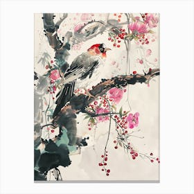 Bird On A Branch 3 Canvas Print