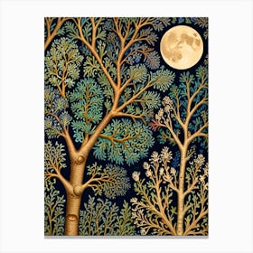 William Morris Moonlight In The Trees 3 Canvas Print