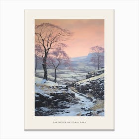 Dreamy Winter National Park Poster  Dartmoor National Park England 3 Canvas Print