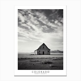 Poster Of Colorado, Black And White Analogue Photograph 4 Canvas Print