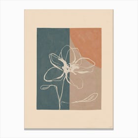 Abstract Line Flower Stampe su tela