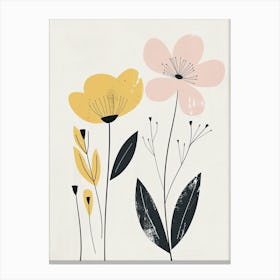 Dubai Flower Market Boho Minimalist Style 1 Canvas Print